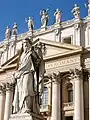 The 17th century Baroque architectural style used in St Peter's Basilica, Rome.