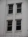 Close up of window bay from the Walker Street elevation