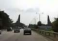 The former main entrance gate at Prof. Dr. Ir. Soedijatmo Toll Road