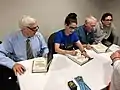 Book signing during QED Conference in Manchester, UK.