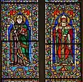 Two Prophets in the centre of the stained glass window designed by Taddeo Gaddi