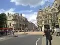 The High and Cornmarket streets intersection at the far northern end of St Aldate's.