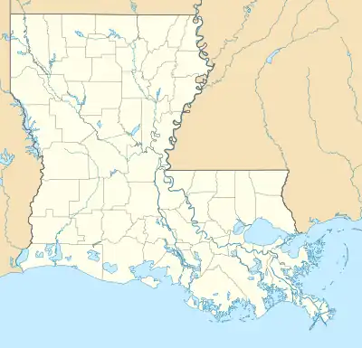 Map showing the location of Bogue Chitto State Park