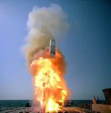 Launch of a Tactical Tomahawk cruise missile from USS&nbsp;Stethem