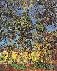 Trees in the Garden in Front of the Entrance to Saint-Paul Hospital1889Armand Hammer Museum of Art and Cultural Center, Los Angeles, California (F643)
