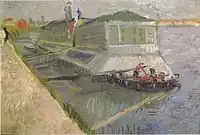 Bathing Float on the Seine at AsnièresSummer, 1887Virginia Museum of Fine Arts, Richmond, Virginia (F311)