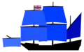 Position of command flag of Vice Admirals flagship of General of the Army's squadron English Navy (1596)