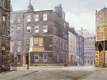 View of the Junction of Howard Street and Norfolk Street, London, 1880. (both streets demolished c.1970s)