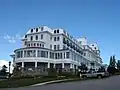 The restored Wentworth by the Sea, showing a modern addition in foreground and historic main wing in background, 2006