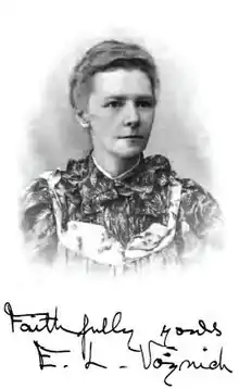 Ethel Voynich, née Boole. In 2016, new evidence surfaced in archived correspondence confirming Boole's relations with Reilly.Kennedy 2016, pp.&nbsp;274–276.