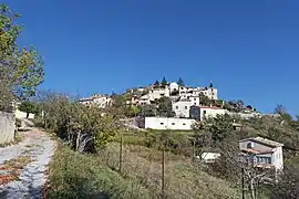 A view from the north of the village