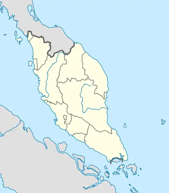 Merlimau is located in Peninsular Malaysia