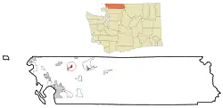 Location of Nooksack, Washington