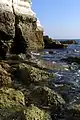The west side of the headland at sea level