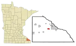 Location of Stockton, Minnesota