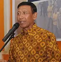Wiranto, chairman of Hanura and Coordinating Minister for Political, Legal and Security Affairs