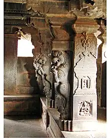 Granite pillars