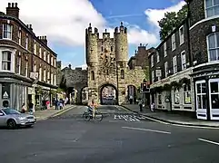 The southern entrance to York, Micklegate Bar, is a 12th–14th&nbsp;century structure.