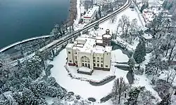 Castle in Kórnik (Arboretum) in winter, about 11 mi east of Poznań.