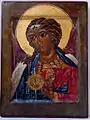 "St.Archangel Raphael", témpera, hoja de oro sobre madera