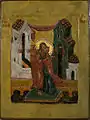 "St.Jiokim and St.Anna" témpera, hoja de oro sobre madera