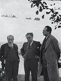 Martin Buber, Yitzhak Ben Zvi y Leo Herman en Jerusalén (1915)