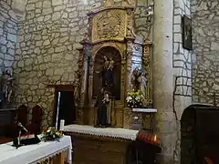Retablo situado en el lado del Evangelio