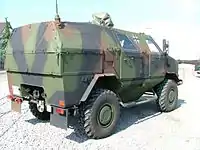 Vista trasera del Dingo 1 del ejército alemán.