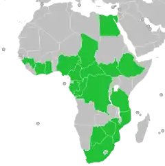 &nbsp;&nbsp;&nbsp;&nbsp;&nbsp;Países participantes
