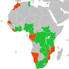 &nbsp;&nbsp;&nbsp;&nbsp;&nbsp;Países participantes&nbsp;&nbsp;&nbsp;&nbsp;&nbsp;Países que no clasificaron.