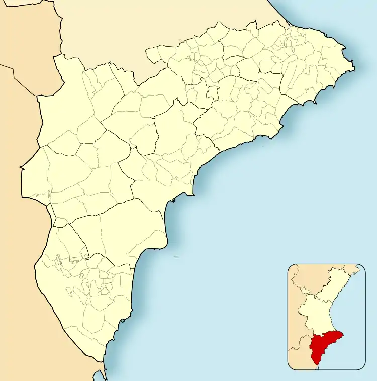 Monóvar ubicada en Provincia de Alicante