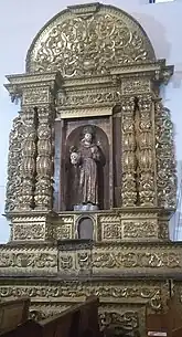 Altar de San Francisco del Templo del Carmen, obra del maestro Sebastián del siglo XVIII