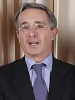 Álvaro Uribe Vélez39.º (2002-2010)71&nbsp;años