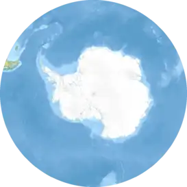 Islas Georgias del Sur ubicada en Océano Antártico