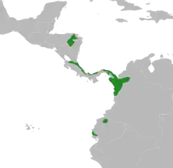 &nbsp;&nbsp;&nbsp;&nbsp;&nbsp;Distribución aproximada&nbsp;&nbsp;&nbsp;&nbsp;&nbsp;Posiblemente extinto