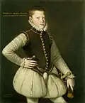 Retrato de Rodolfo II de Habsburgo como un joven archiduque, 1567. Royal Collection.