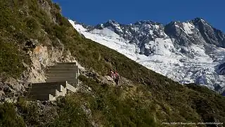 Ascenso a la cabaña Mueller y el monte Ollivier