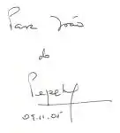 Autógrafo del escritor Pepetela en una presentación de su obra Predadores en el FNAC del Chiado.