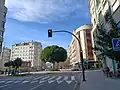 Tramo norte de la avenida en su entronque con la calle Uxío Novoneyra