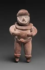 Jugador de pelota masculino. Cerámica temprana, ss. XII-IX a.&nbsp;C. Preclásico medio.