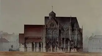 Vista desde el sur en el siglo&nbsp;XIX