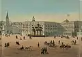Torre Borovítskaya, Juan el Bautista, el nuevo edificio de la Sala de Armas y el Gran Palacio del Kremlin (Benoit y Obryuna, mediados del siglo&nbsp;XIX)