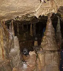 Espeleología: Interior de la Cueva de Bing, Suiza Francona (Alemania).