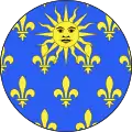 Blasón propuesto para la provincia francesa de Canadá en 1663.
