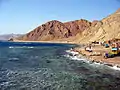 Lugar de buceo "Blue Hole" en Dahab, Egipto