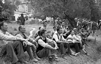 Los rehenes griegos en Kondomari.