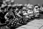 Caganer con traje de flamenca.