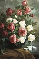 Bodegón con rosas, antes de 1949