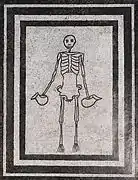 Carpe diem, mosaico pompeyano (siglo I a. C.), Museo Arqueológico Nacional de Nápoles