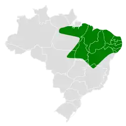 Distribución geográfica del burlisto gorgigrís.